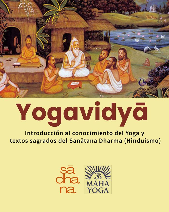 Flyer de Yogavidyā — introducción al Yoga y textos del Hinduismo