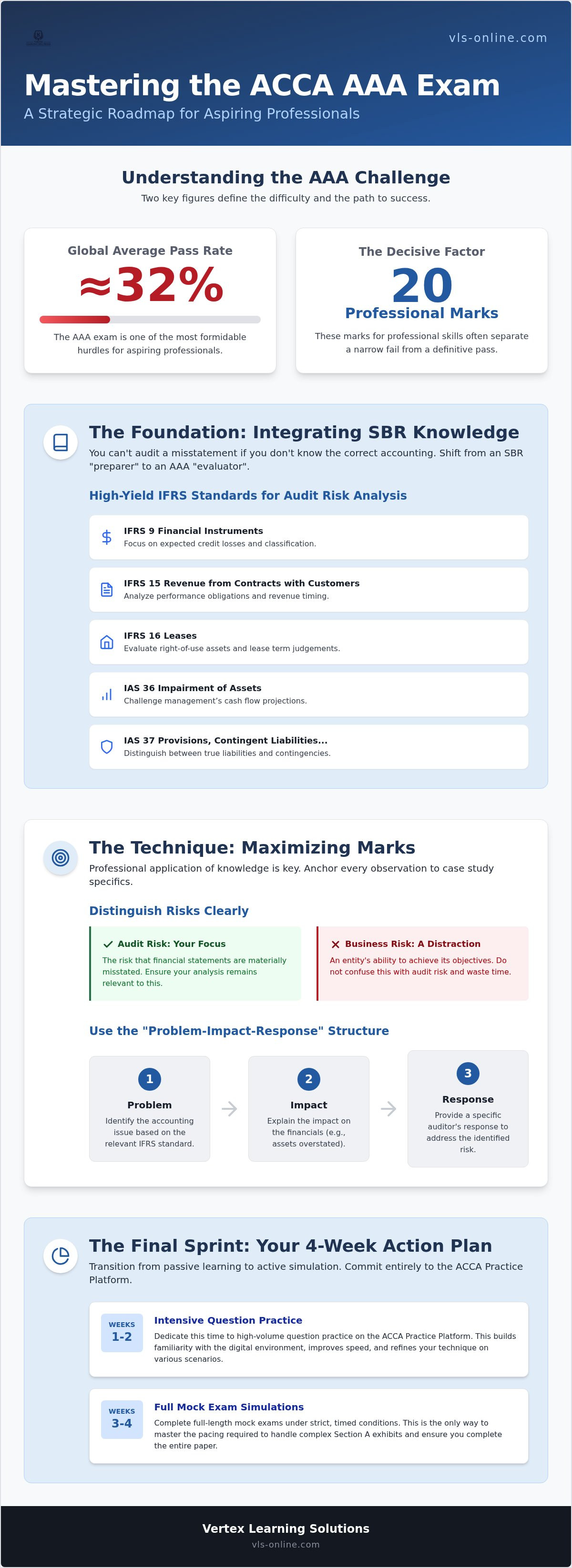 Infographic: ACCA Advanced Audit and Assurance (AAA) Exam Tips: The 2026 Strategic Success Guide