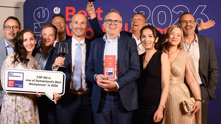 Das CSP-Team auf der Bühne der Best-Workplaces-Verleihung 2026