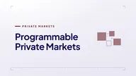 DeReal article cover: Programmable Private Markets, on what changes when private markets run on programmable infrastructure.