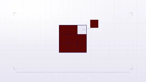 Abstract subdividing square motif representing tokenization