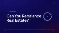 DeReal article cover: Can You Rebalance Real Estate, on liquidity and rebalancing a property portfolio.