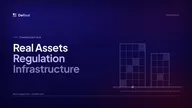 Abstract architectural line-work over a data baseline, evoking real-world asset tokenization as long-term infrastructure.