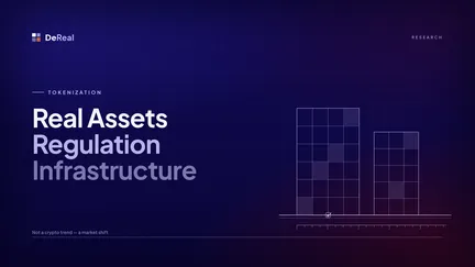 Abstract architectural line-work over a data baseline, evoking real-world asset tokenization as long-term infrastructure.