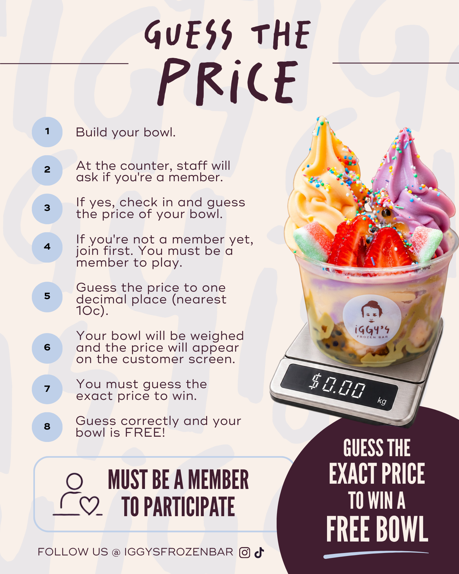 Iggy's | Guess the Price & Win a Free Bowl!