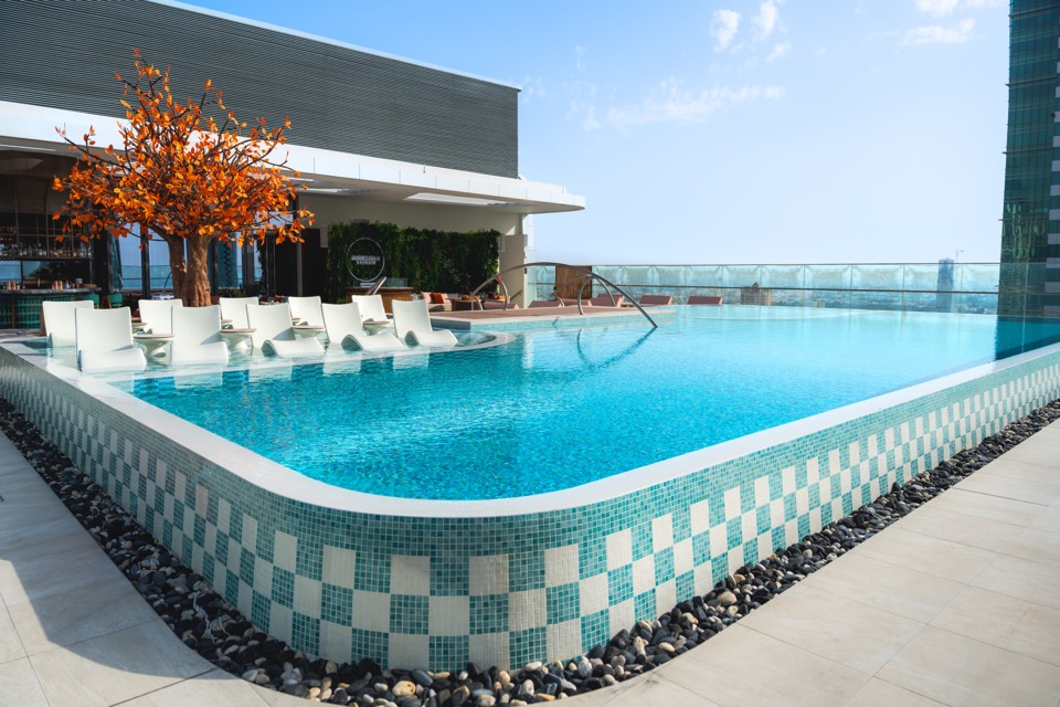 Resort photography — rooftop pool