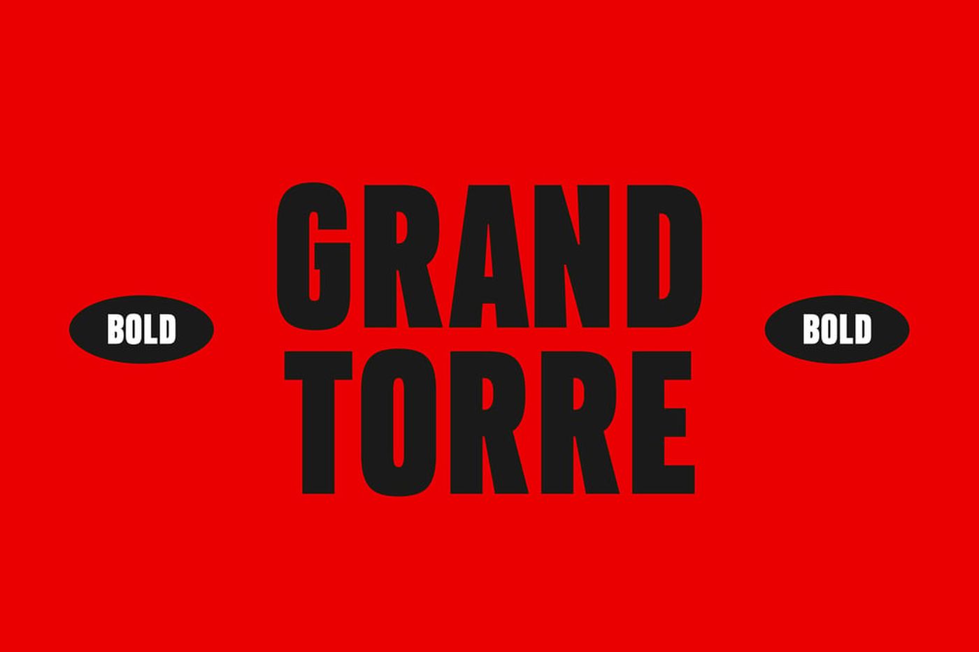 Grand Torre font specimen