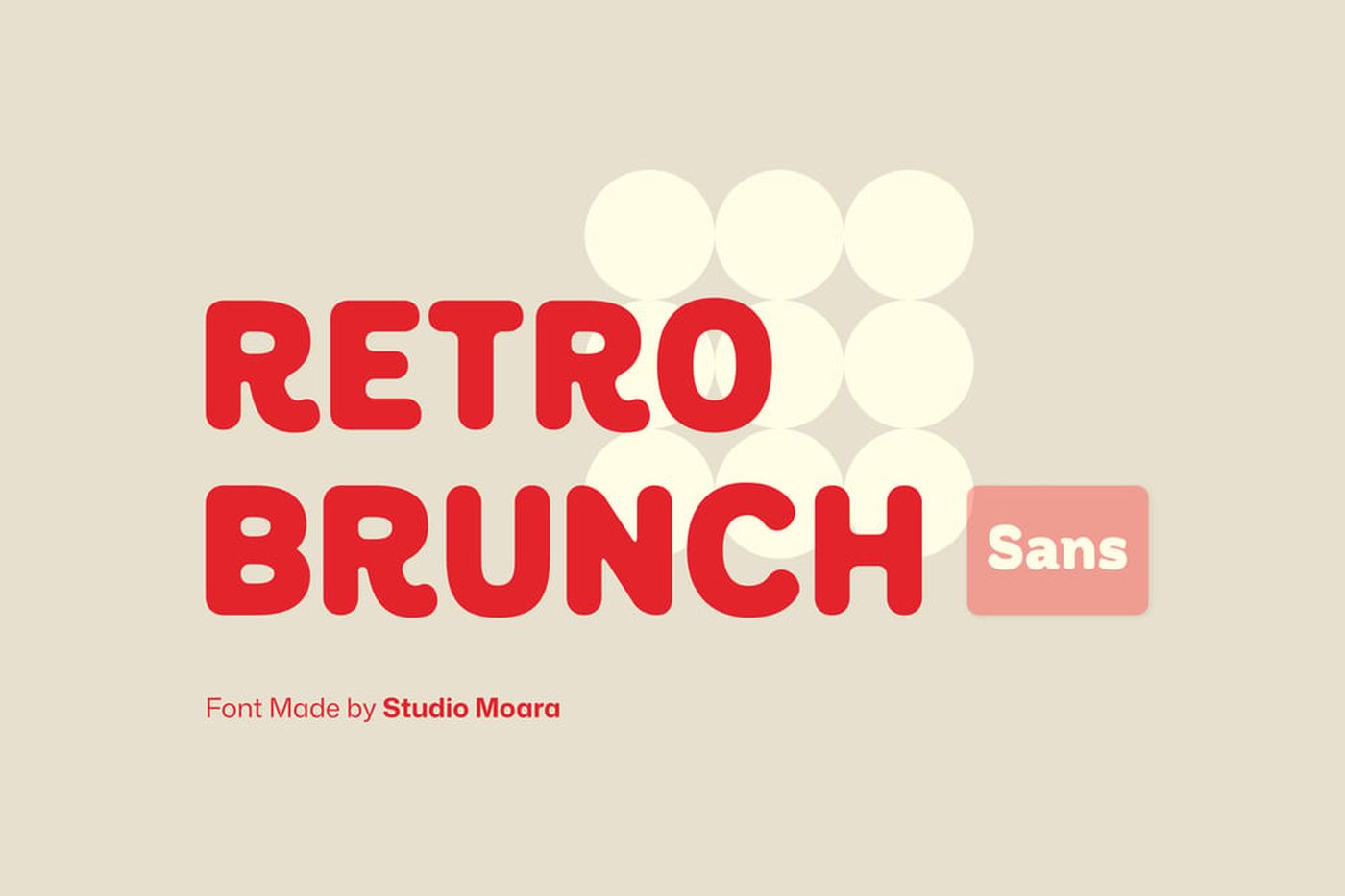 Retro Brunch Sans font specimen