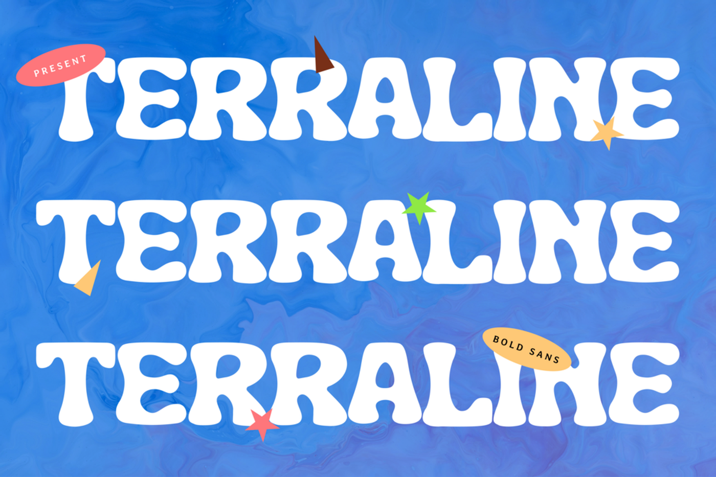 Terraline font specimen