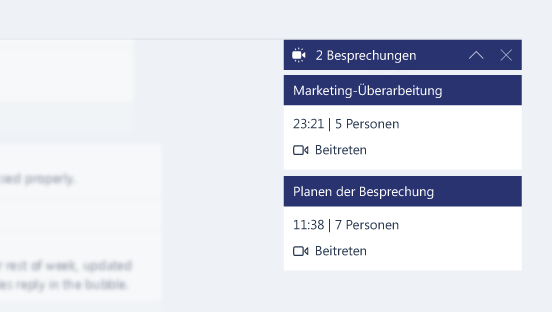 Benachrichtigung zur Besprechung