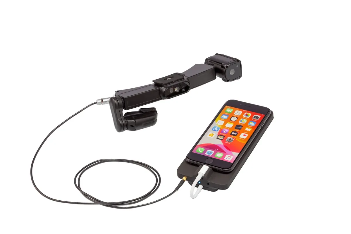 Iristick.H1 head-mounted smart glasses are powered by a smartphone