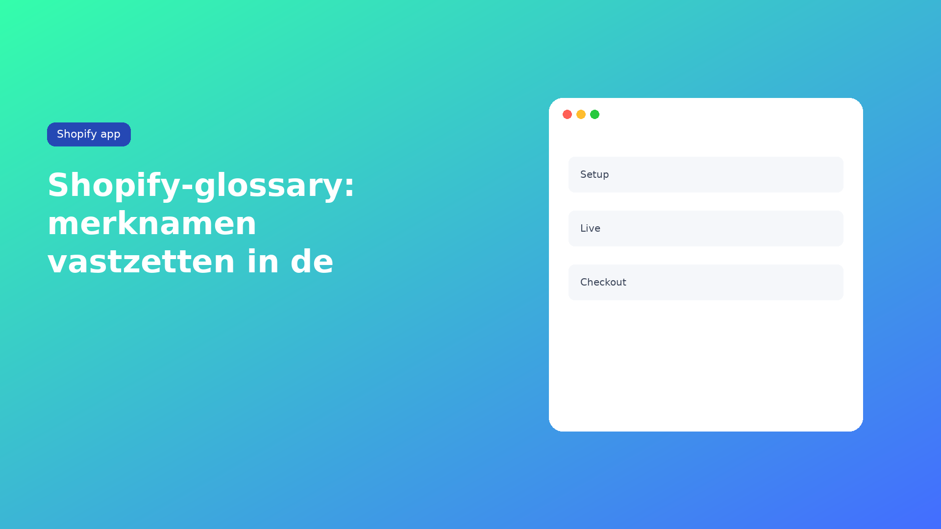 Shopify glossary merknaam vertaling: termen per taal zodat AI merknamen niet vertaalt. Professional. Geen lock op een opgeslagen zin.