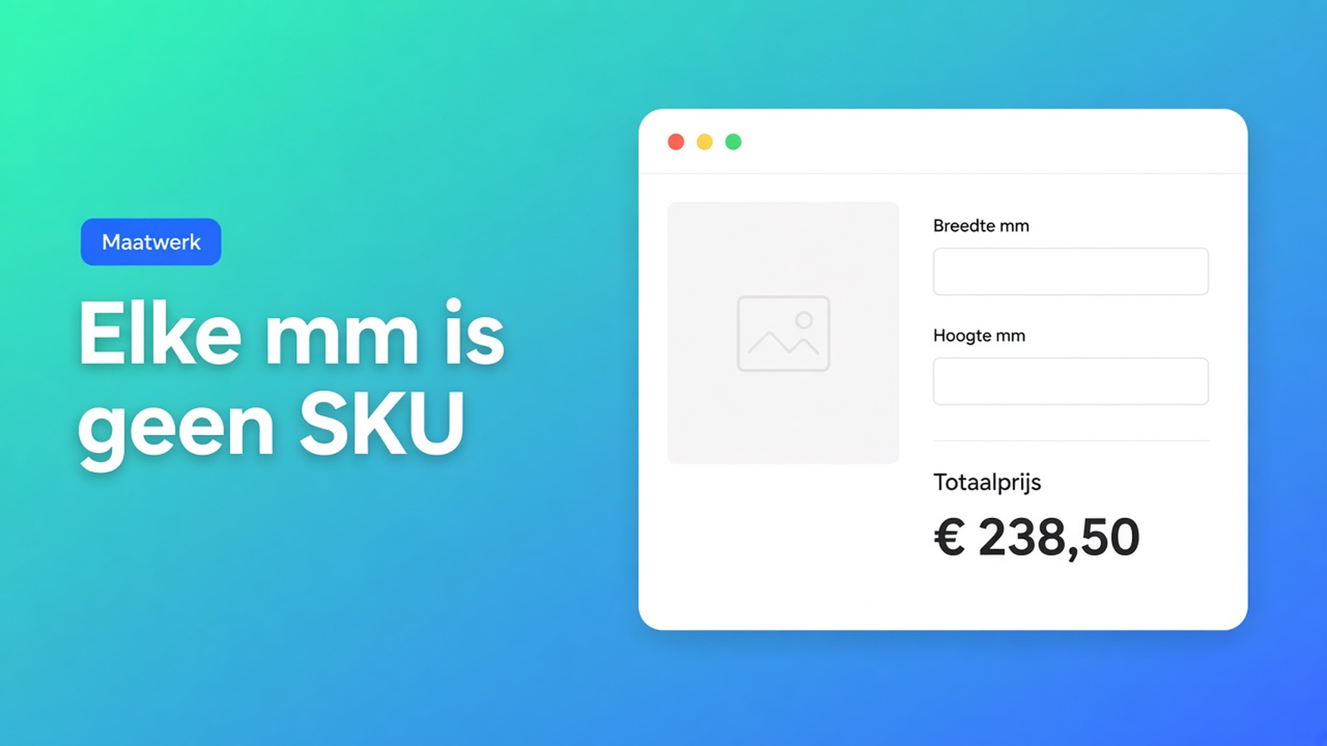 Continue afmetingen vs Shopify varianten: elke millimeter is geen SKU. Zo prijs je maatwerk met een formule, zonder variantmatrix.
