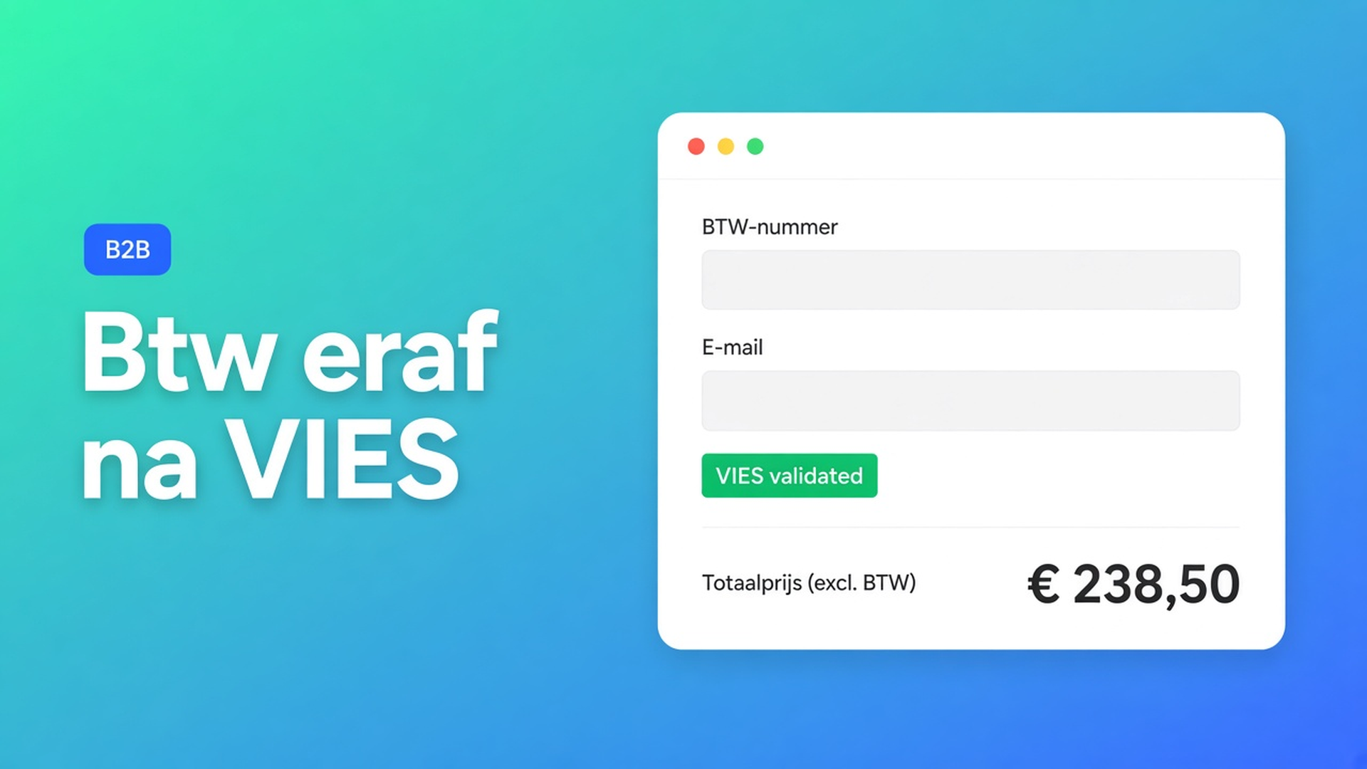Shopify EU btw-vrijstelling B2B: valideer het btw-nummer via VIES, markeer de klant tax-exempt en laat checkout de btw eraf halen.
