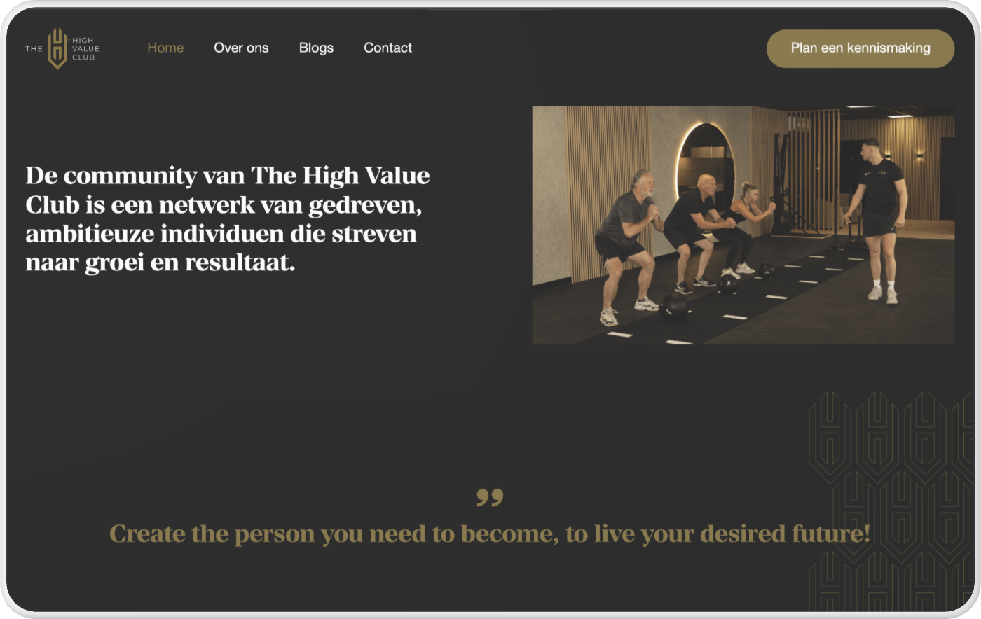 Maatwerk Storyblok website voor the High value club afbeelding 3