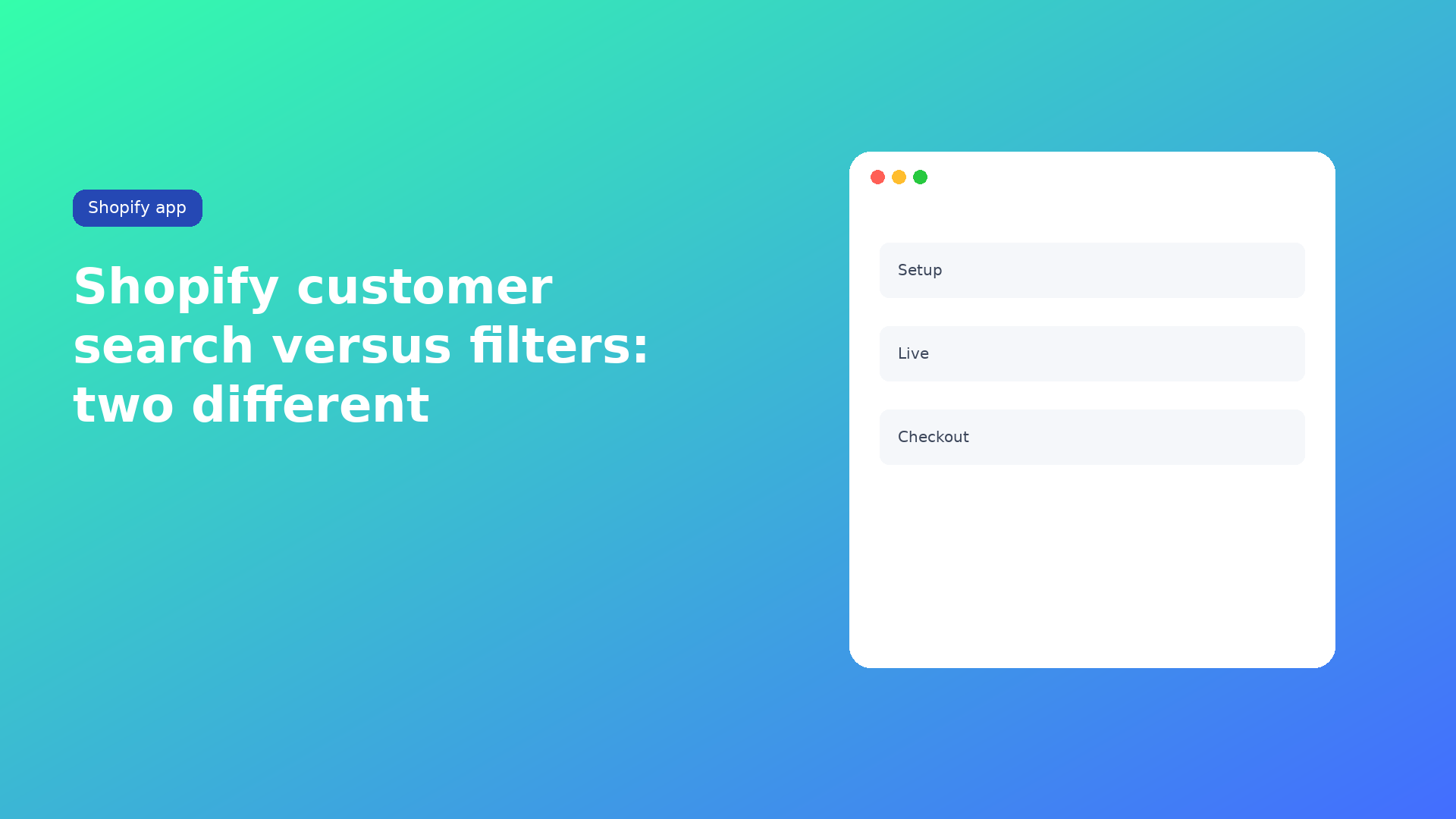Shopify customer search versus filters: Search is name, email, phone, tags. Locale and notes match while scanning.