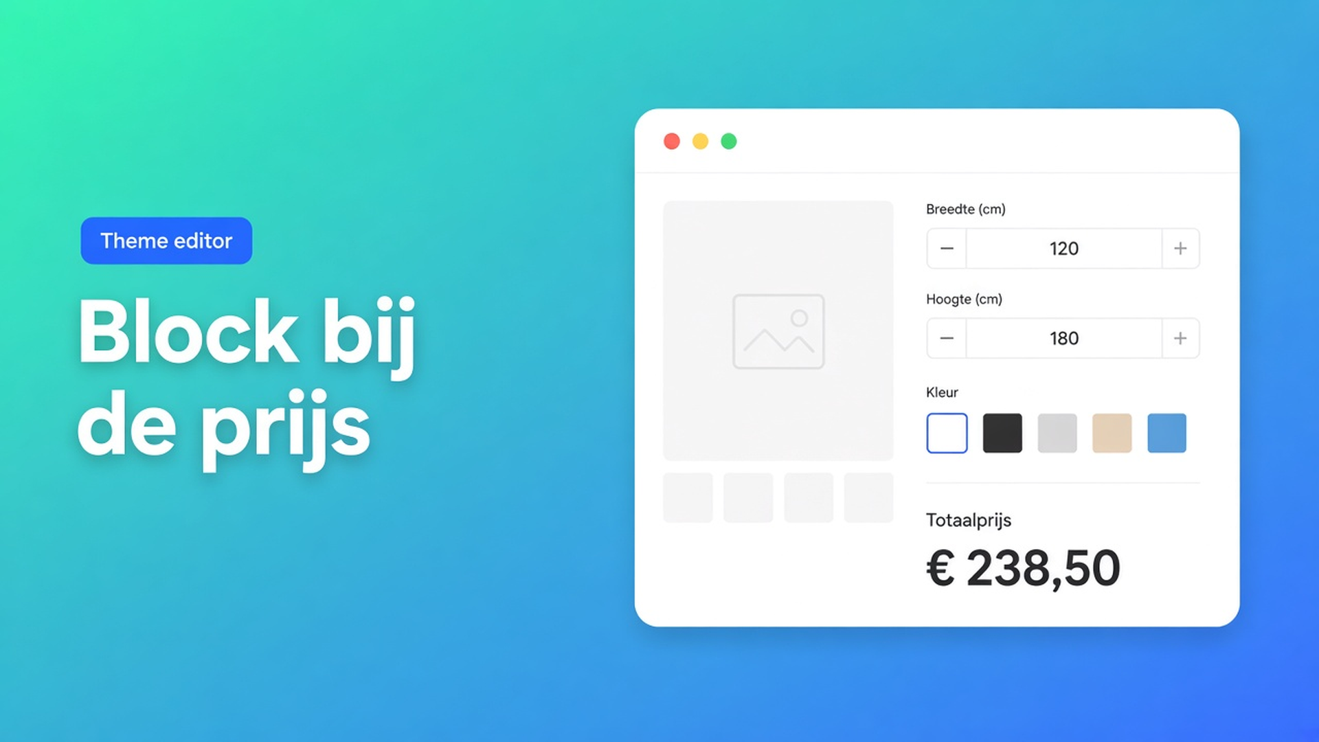 Shopify tabel theme app block: Size chart, Specs, Compare, Tabbed of Us vs Them in de theme-editor. Specs heeft geen auto-inject.