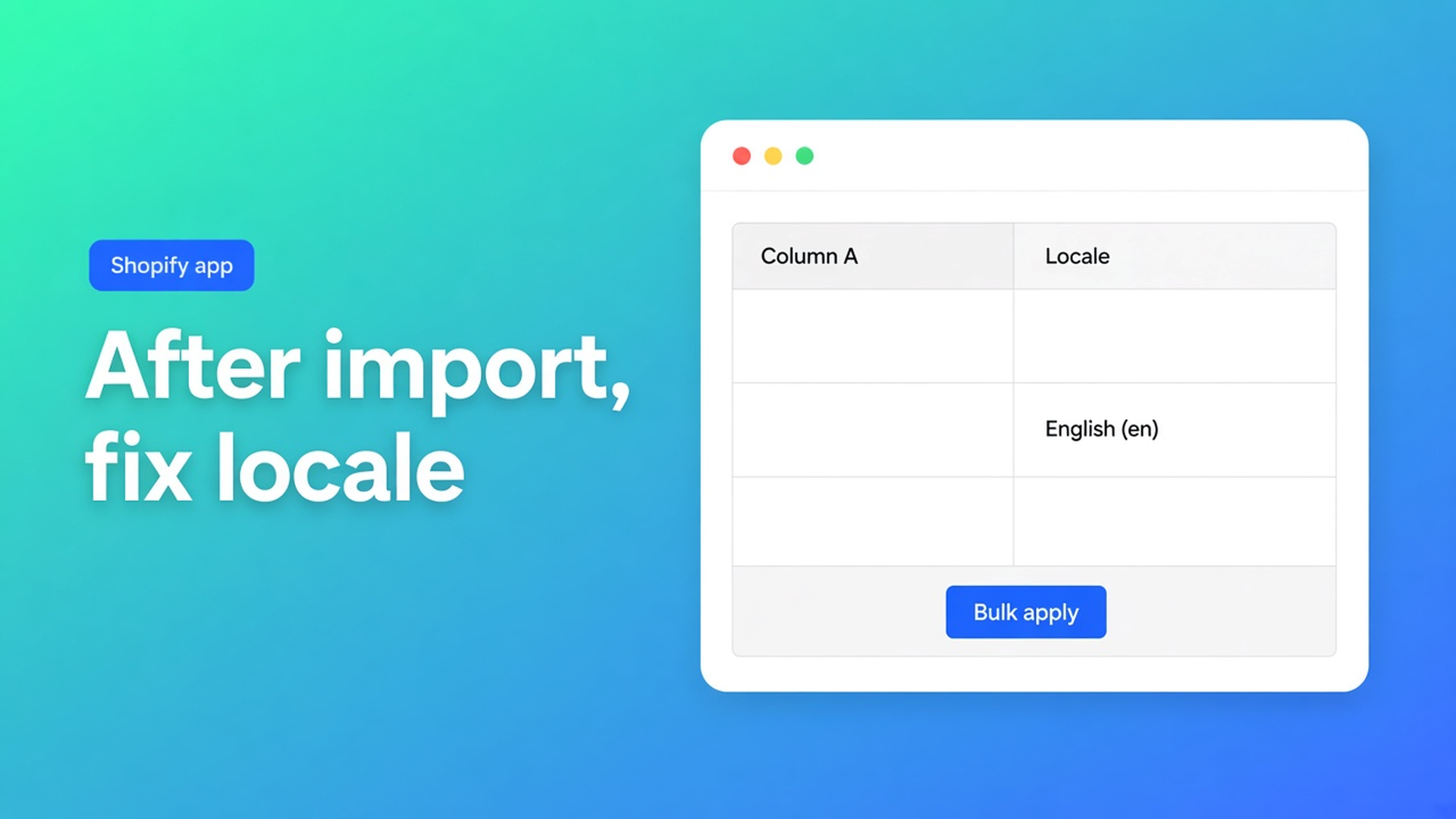 Shopify fix customer locale after CSV import: blank cells do not write language. Filter is empty or the store default, bulk-apply English (en), then Save.