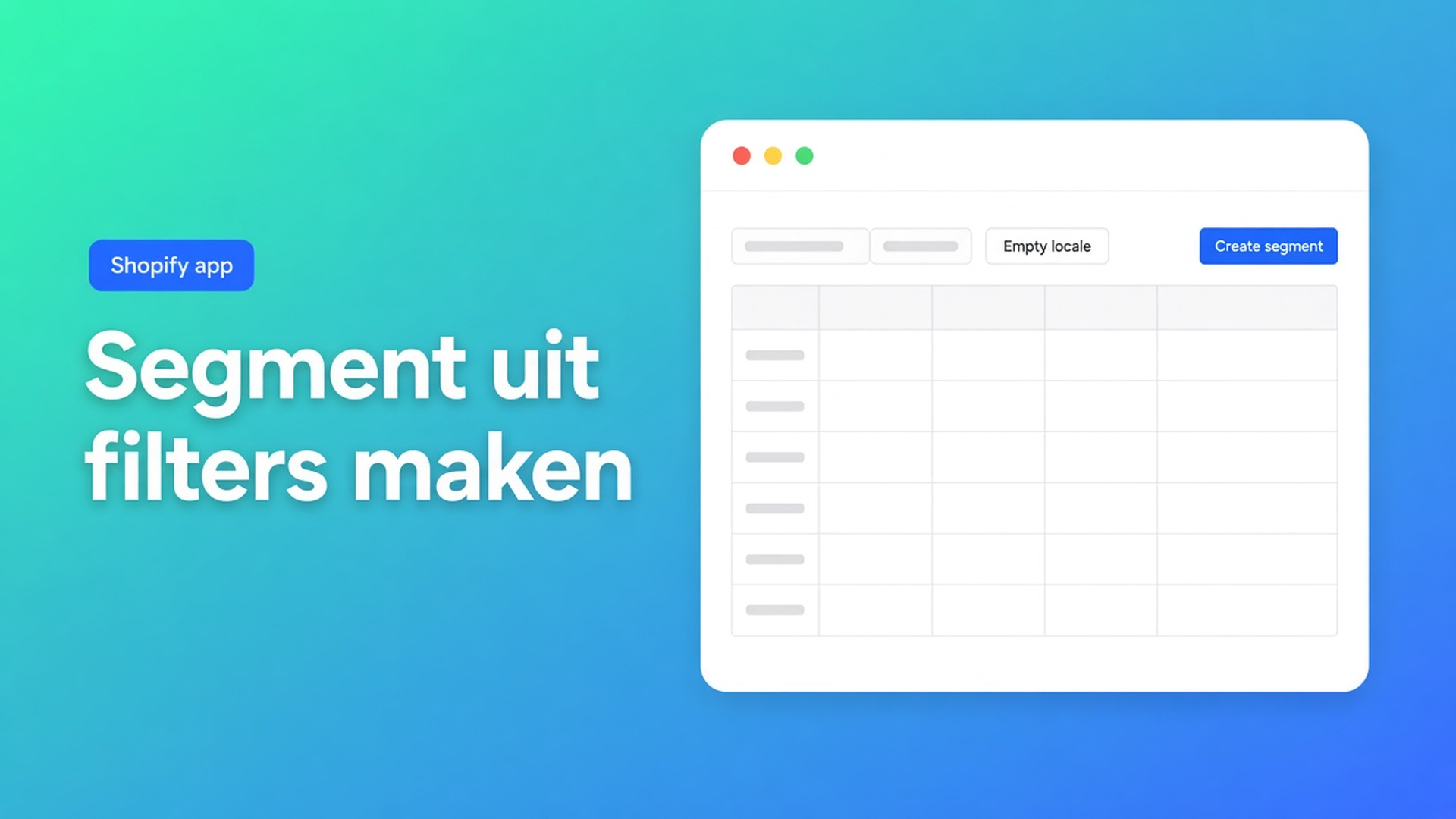 Shopify klantsegment maken uit filters: locale leeg of tax exempt ontbreekt. Preview de query, maak het segment, daarna bulk apply.