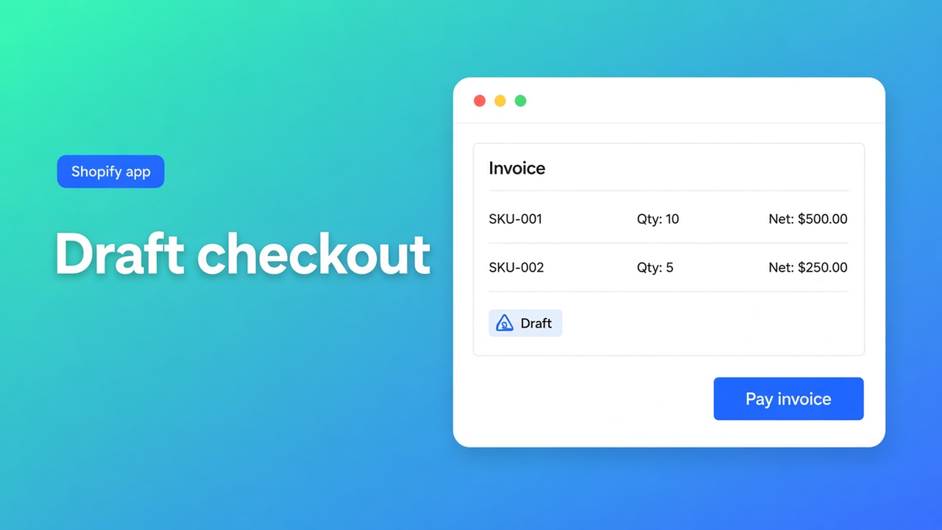 Shopify draft orders for wholesale B2B: Growth bulk forms create the draft at checkout with the net price. Keep Tax Exempt draft logic separate.