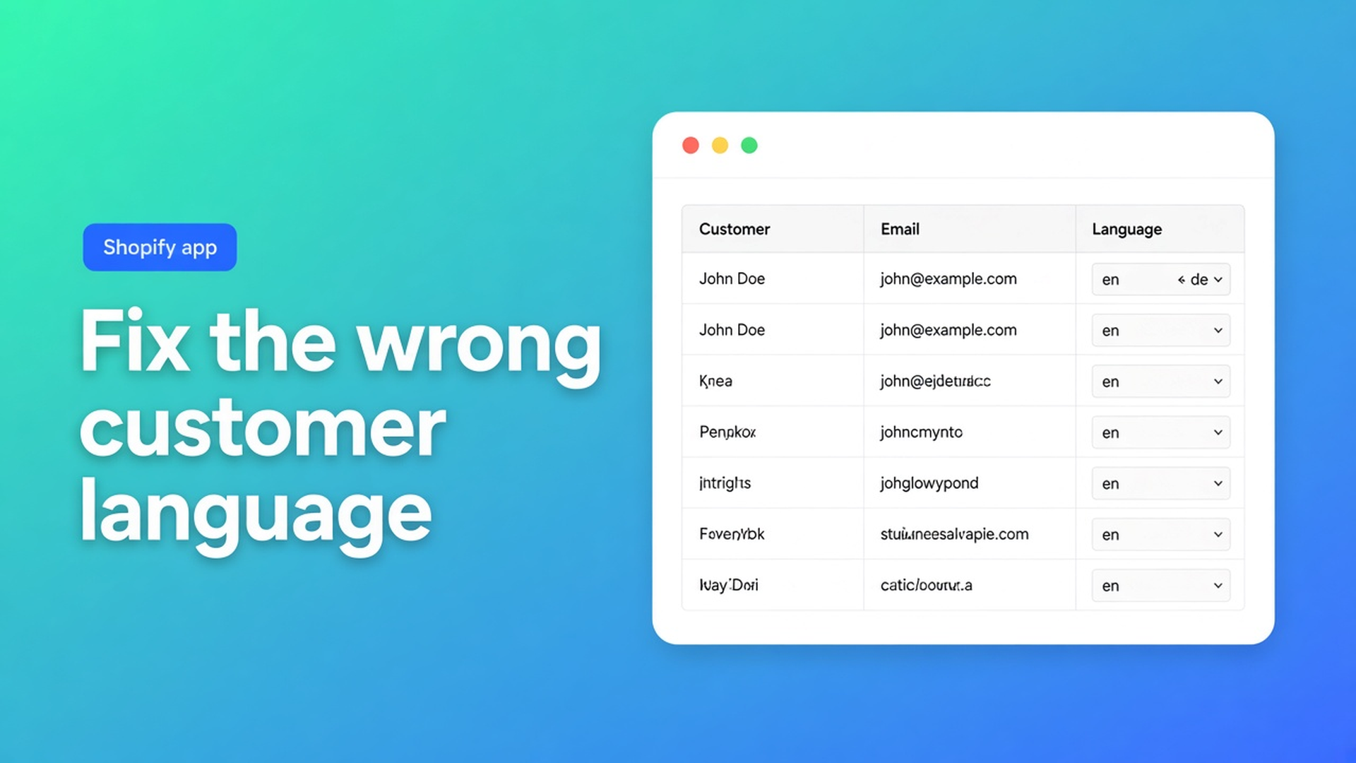 Shopify fix incorrect customer language when locale is already set wrong. Filter that group, bulk-apply Dutch (nl) or English (en), then Save.