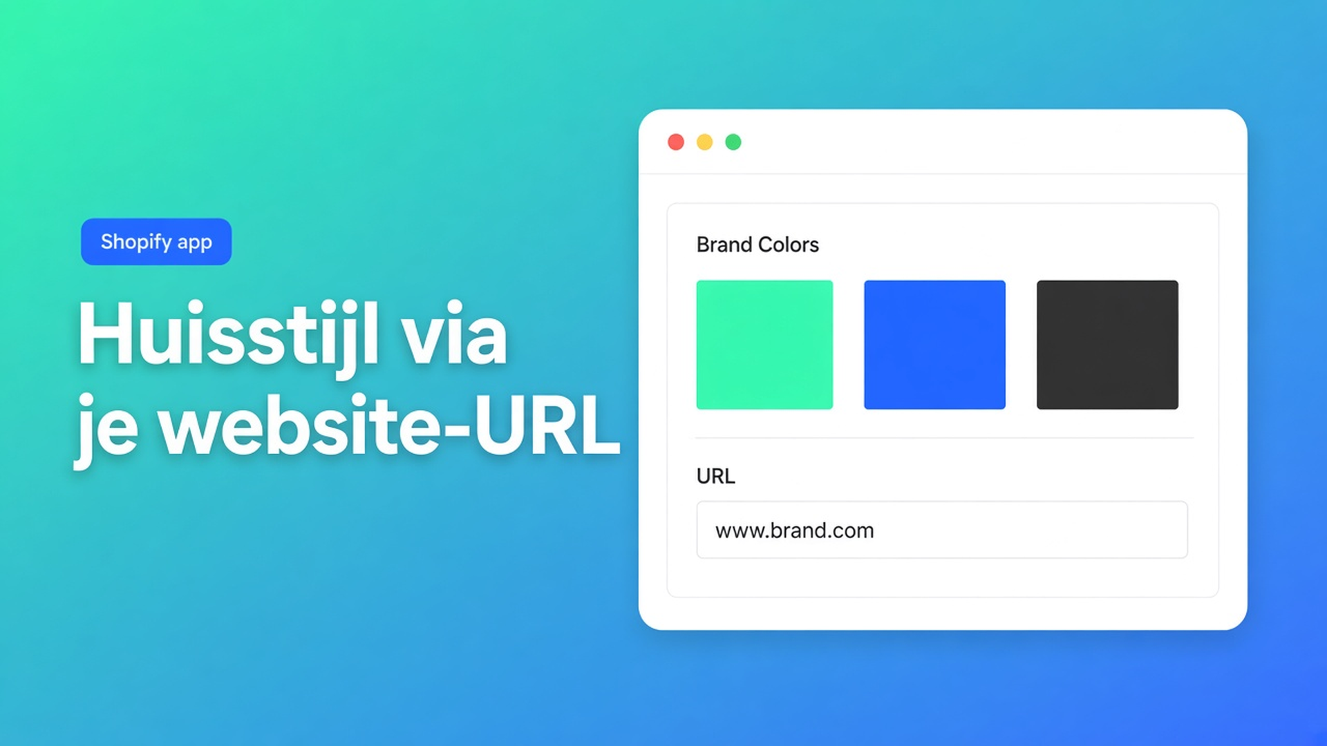 Shopify tabel design AI merkhuisstijl: Refine Design plakt je shop-URL, pakt kleuren en fonts. Structure blijft staan tot jij bevestigt.
