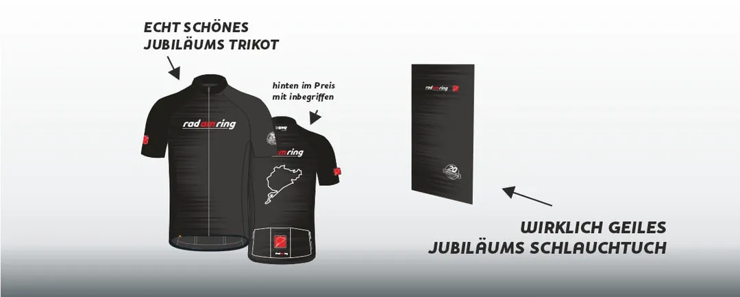 Rad am Ring Trikot und Schlauchtuch: Vor Ort erhältlich!