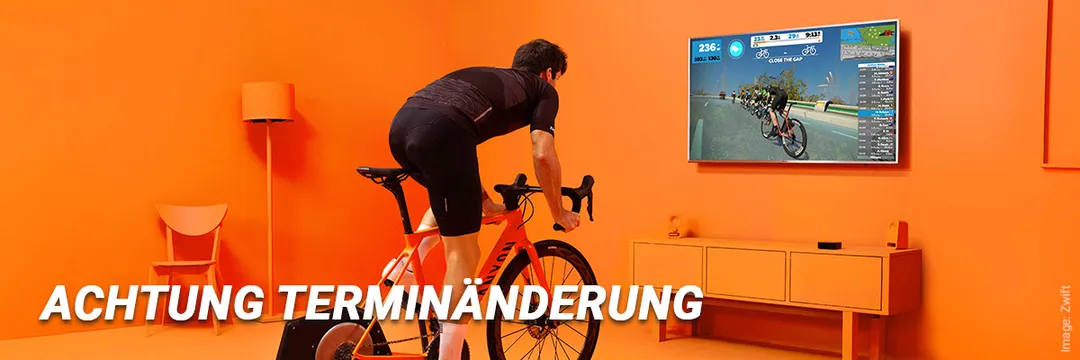 Terminänderung Workout: Zwiften mit Rad am Ring - jetzt donnerstags 18:30 Uhr