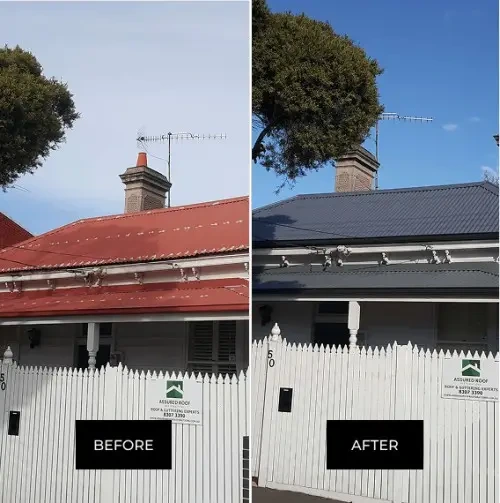 Roof restoration before and after — Melbourne
