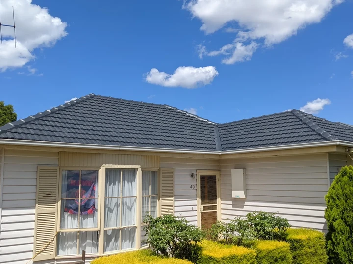 Essendon roof after restoration, cleaned and recoated