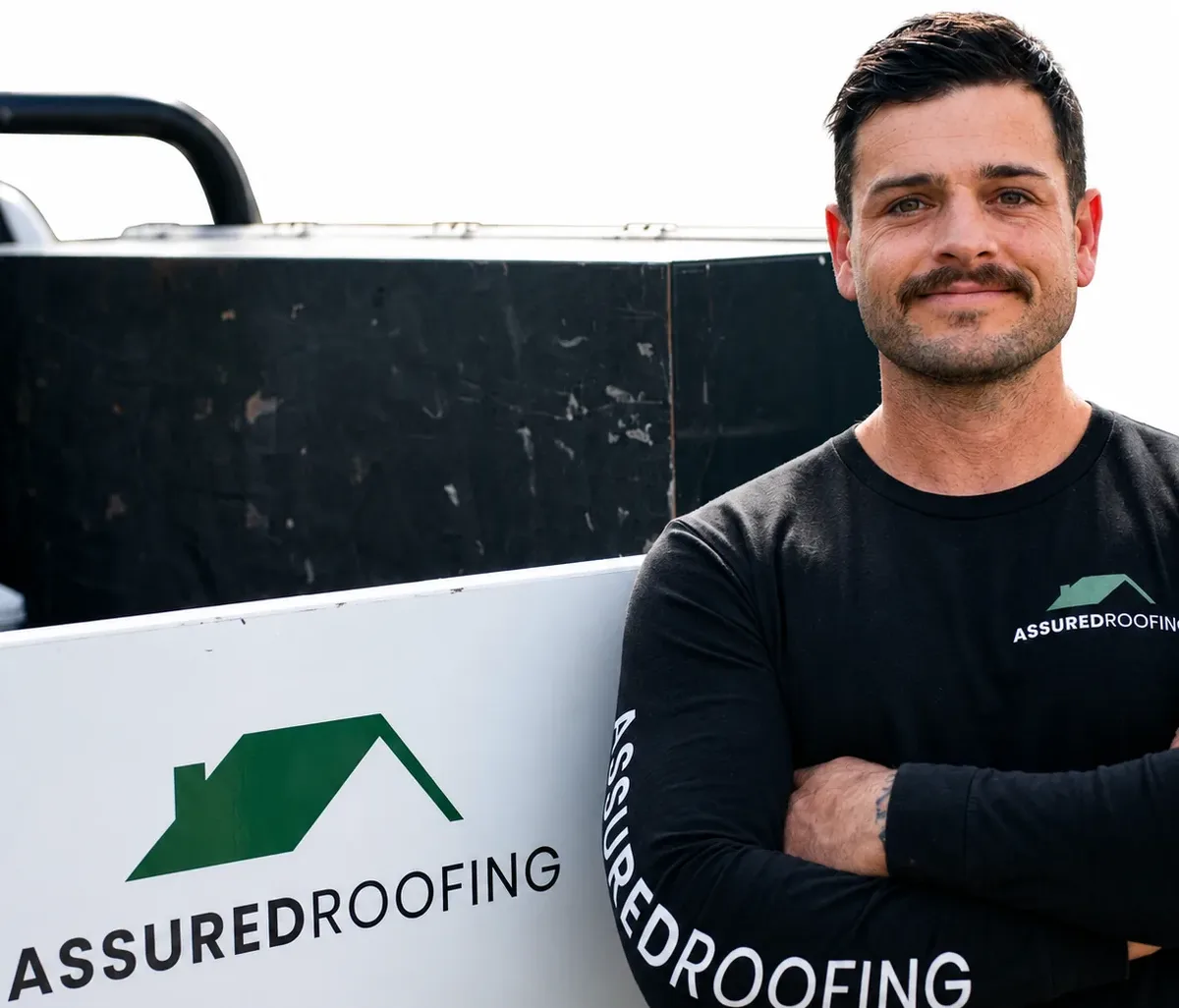 Ryan Airey, owner of Assured Roofing, on site in Melbourne