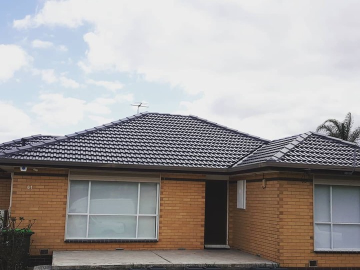 Melbourne tile roof after restoration, recoated and watertight