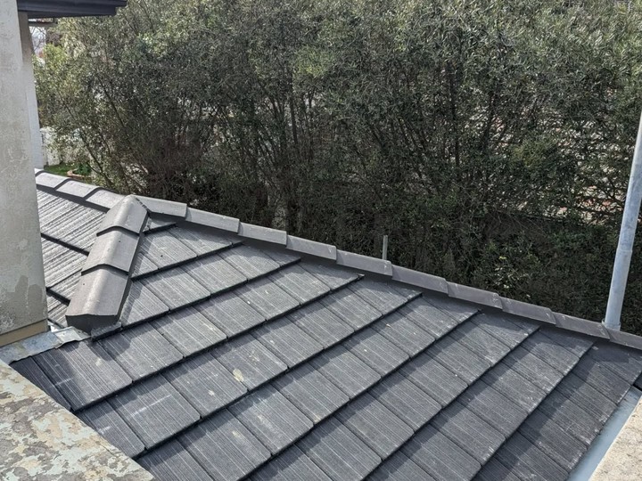 Melbourne tile roof after restoration, recoated and watertight