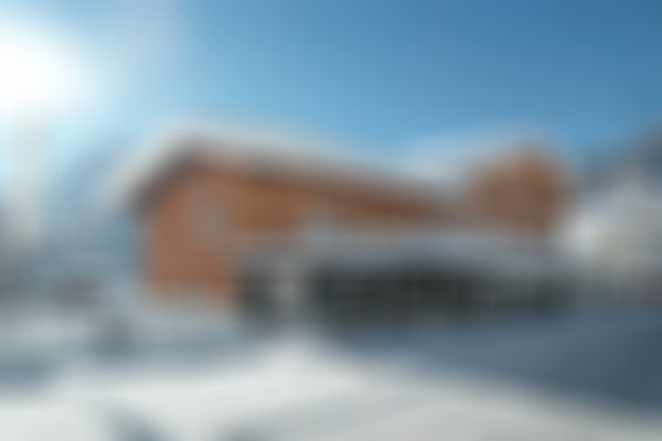 frontal view of the Sport Hillbrand buidling in the winter