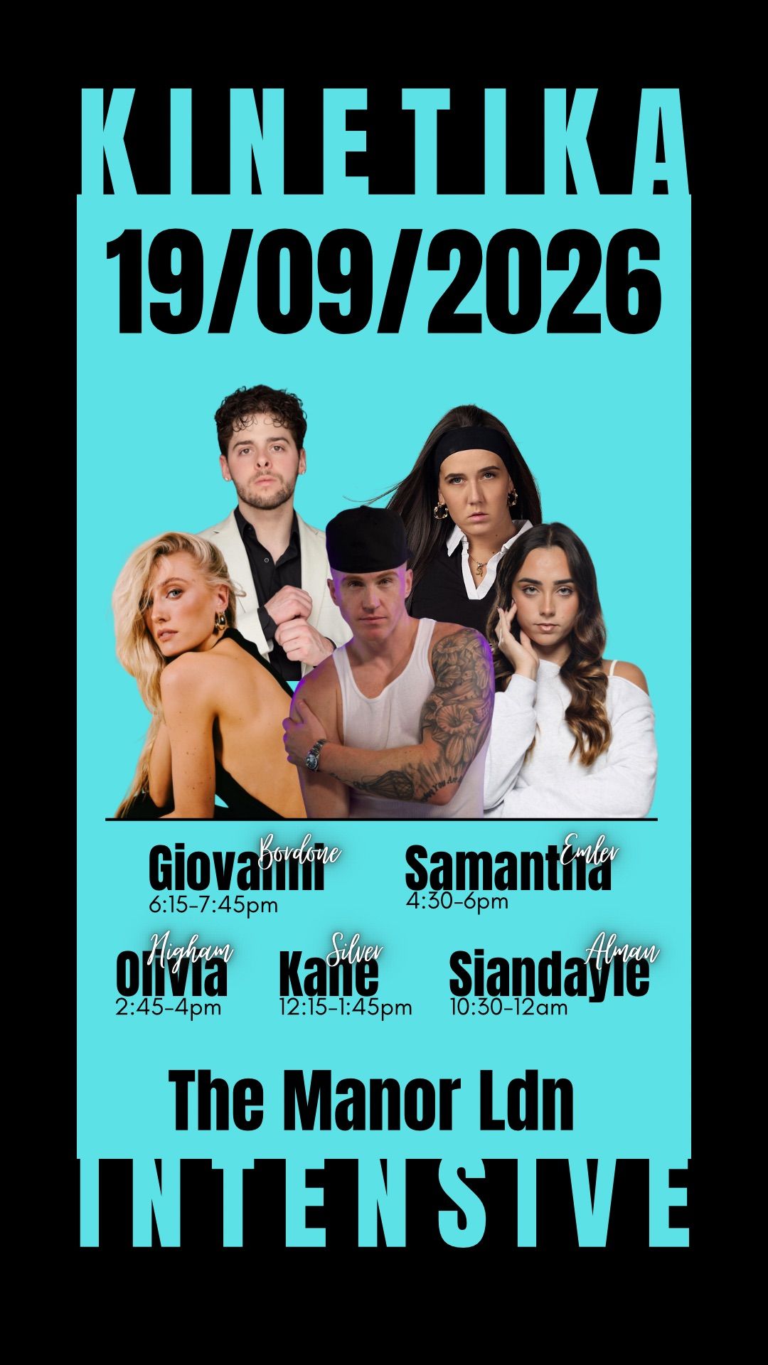Kinetika Dance Intensive – The Premiere 2026 — Sat 19 September