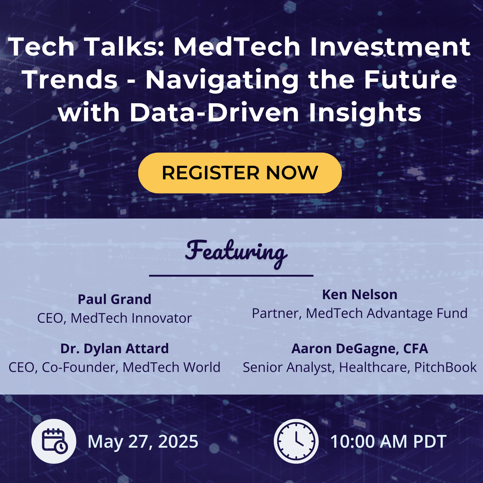 MedTech Investment Trends webinar featuring paul grand graphic