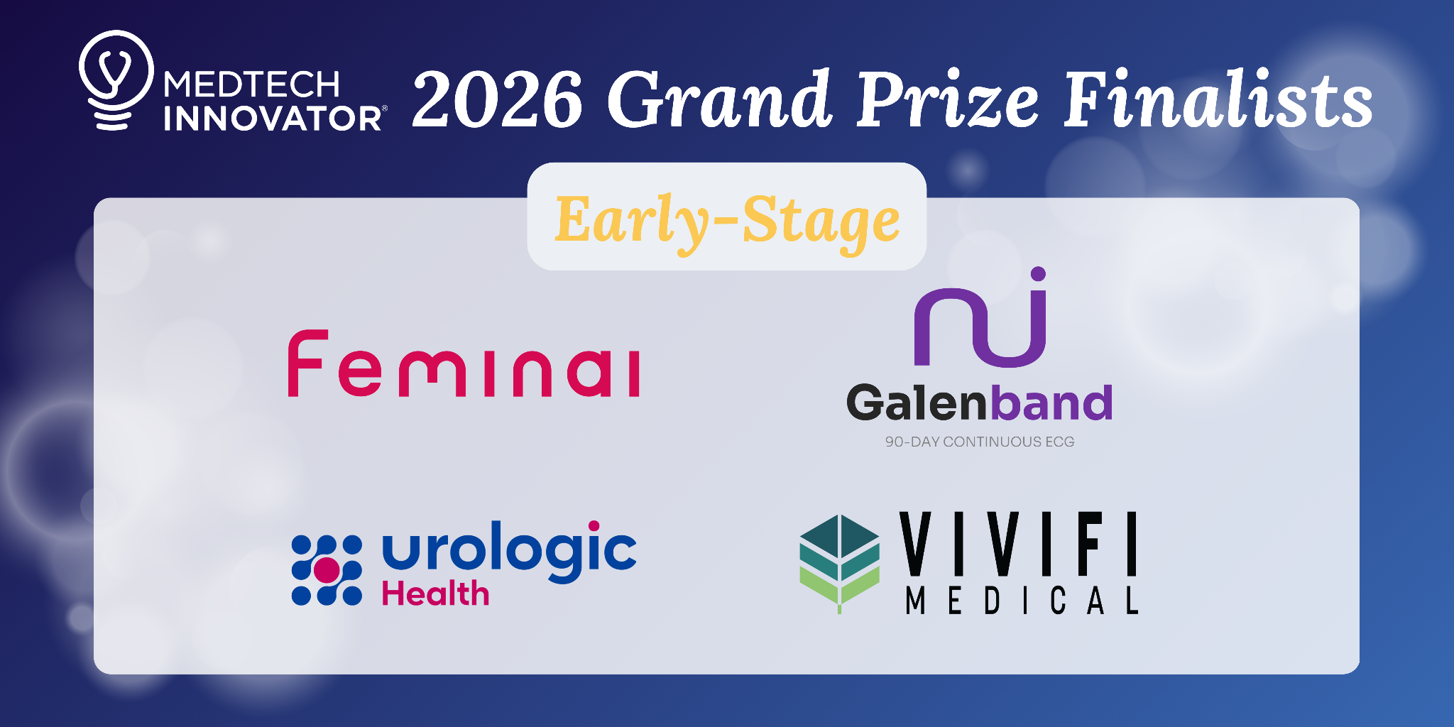 MedTech Innovator 2026 Early-Stage Grand Prize Finalists: Feminai, Galenband, Urologic Health, and Vivifi Medical