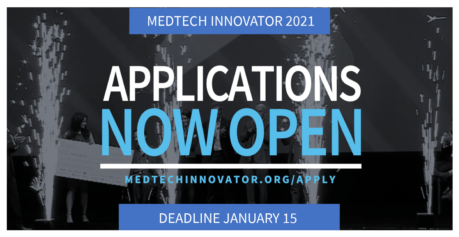 MedTech Innovator 2021 applications now open, deadline January 15