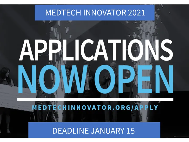 MedTech Innovator Opens Applications for 2021 Global Showcase and Accelerator Programs