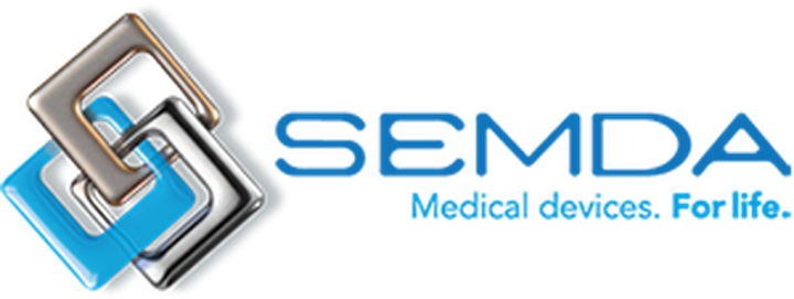 SEMDA logo with tagline Medical devices. For life.