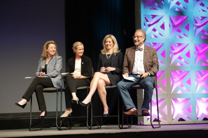 Four panelists seated on stage at The MedTech Conference 2017