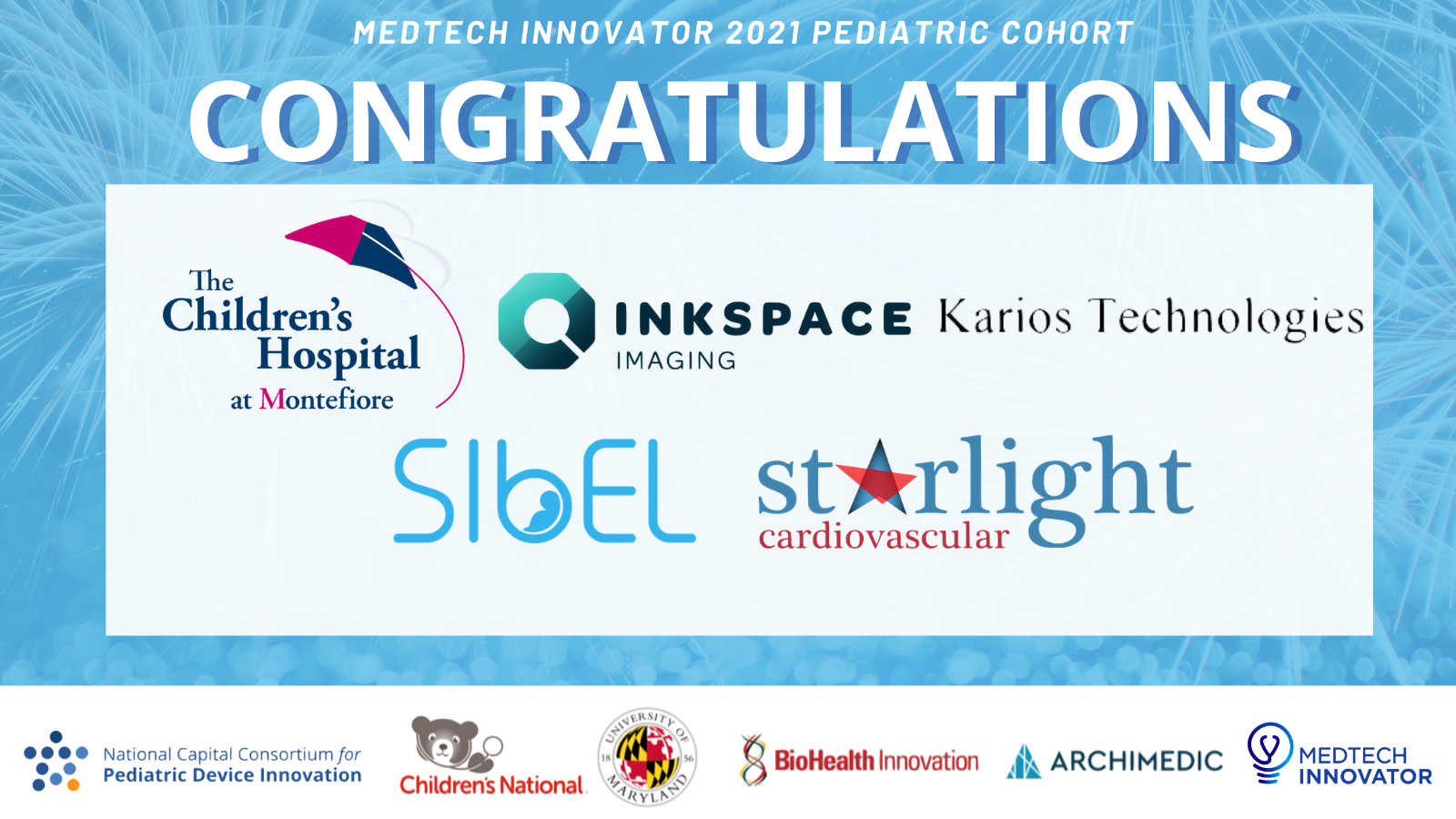2021 MedTech Innovator pediatric cohort finalists