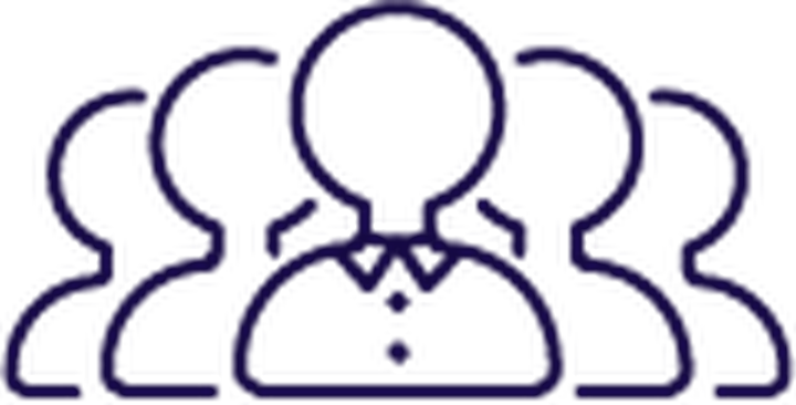 Outline icon of a group of people