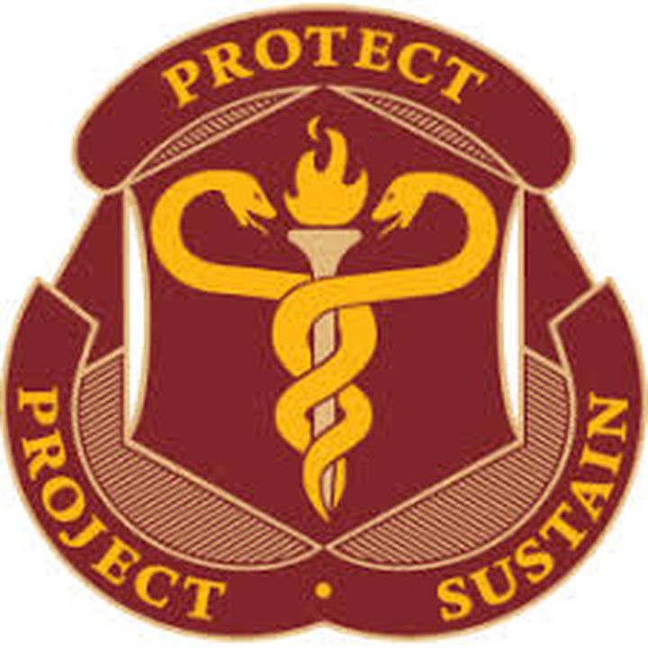 U.S. Army Medical Research and Materiel Command crest: Protect, Project, Sustain