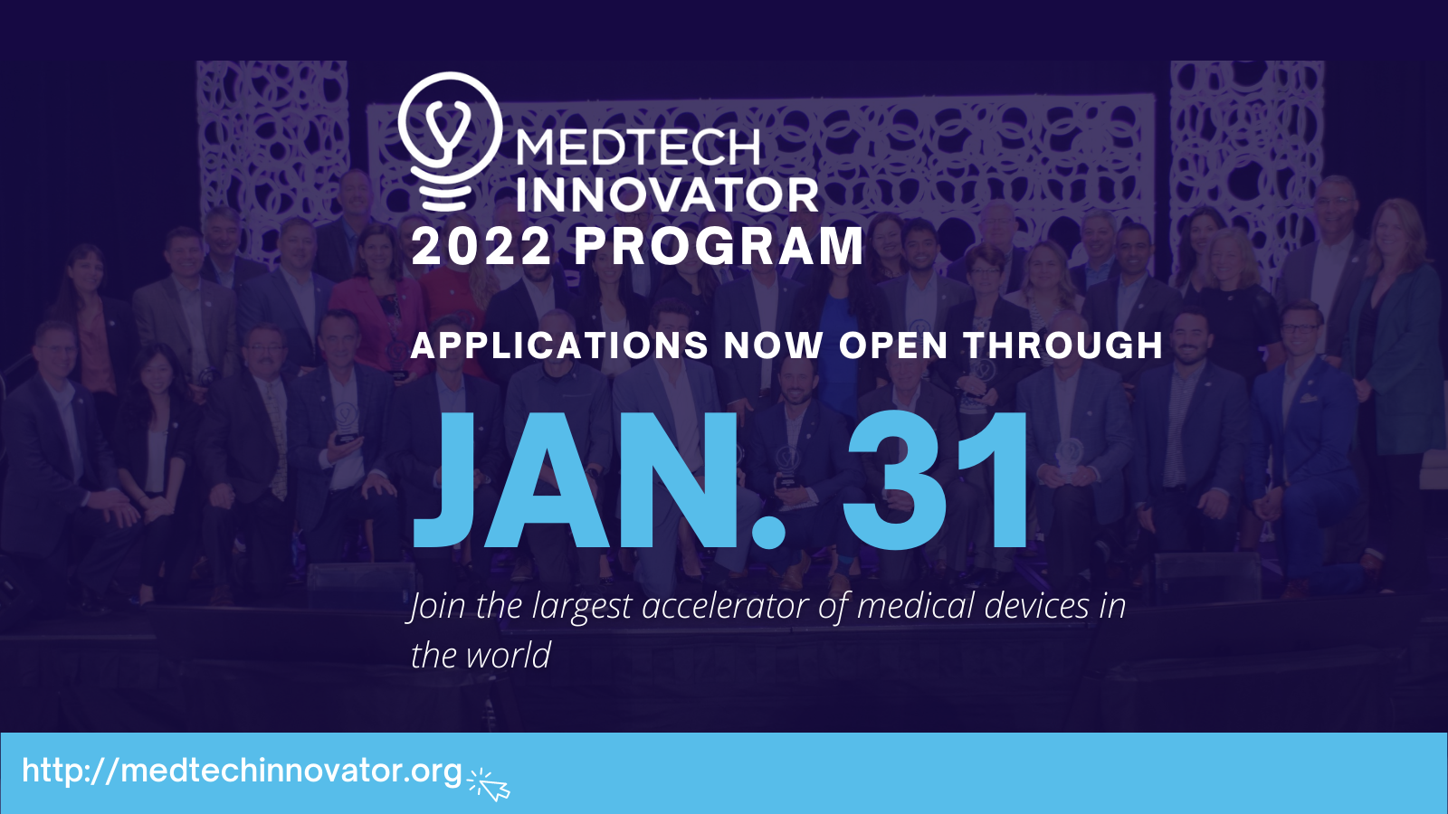MedTech Innovator 2022 program applications open through January 31