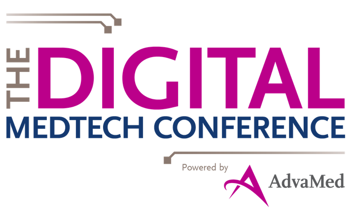 The Digital MedTech Conference logo, powered by AdvaMed