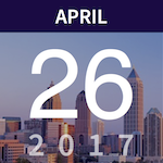Atlanta skyline with date April 26, 2017