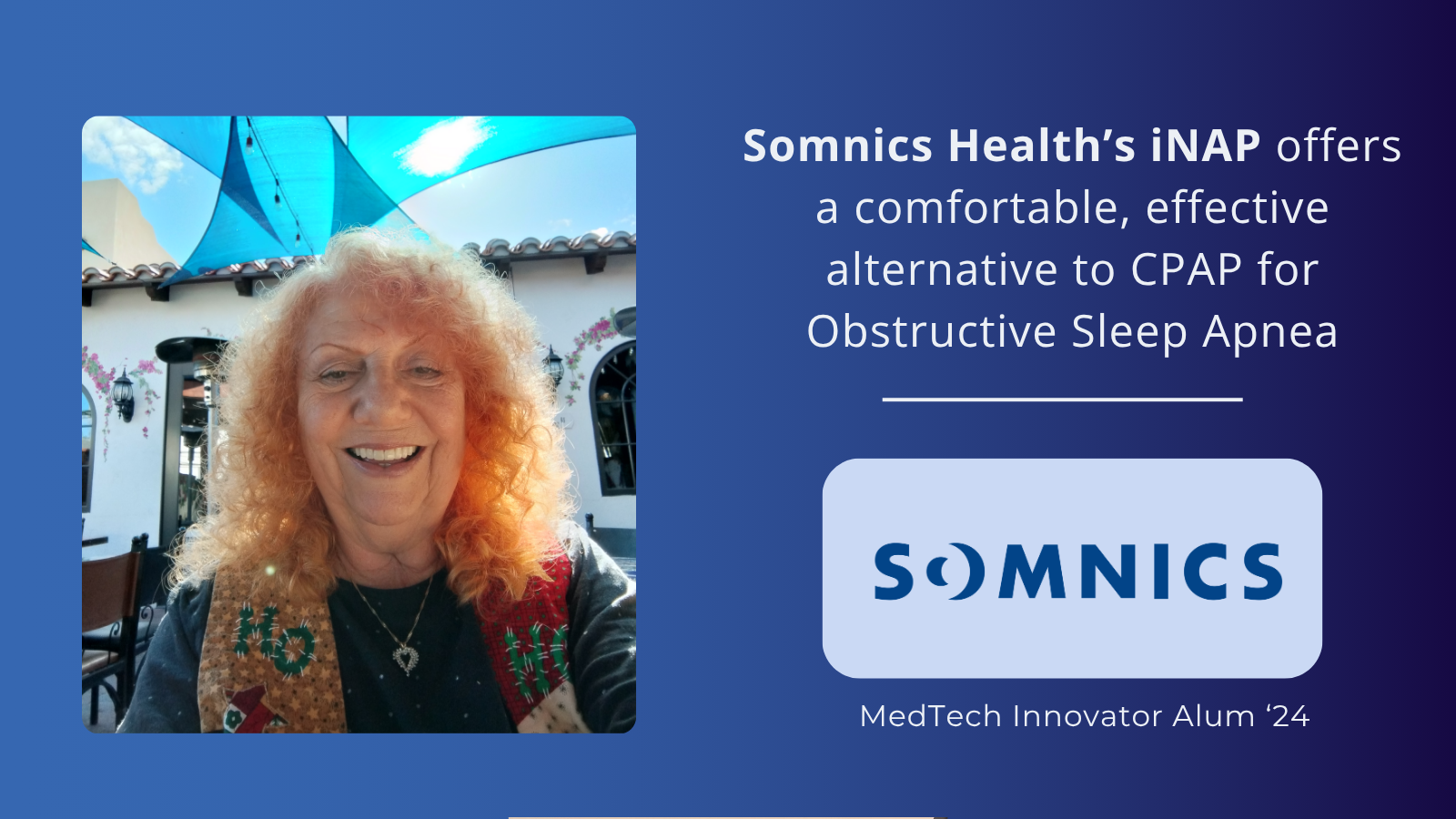 Somnics patient story graphic