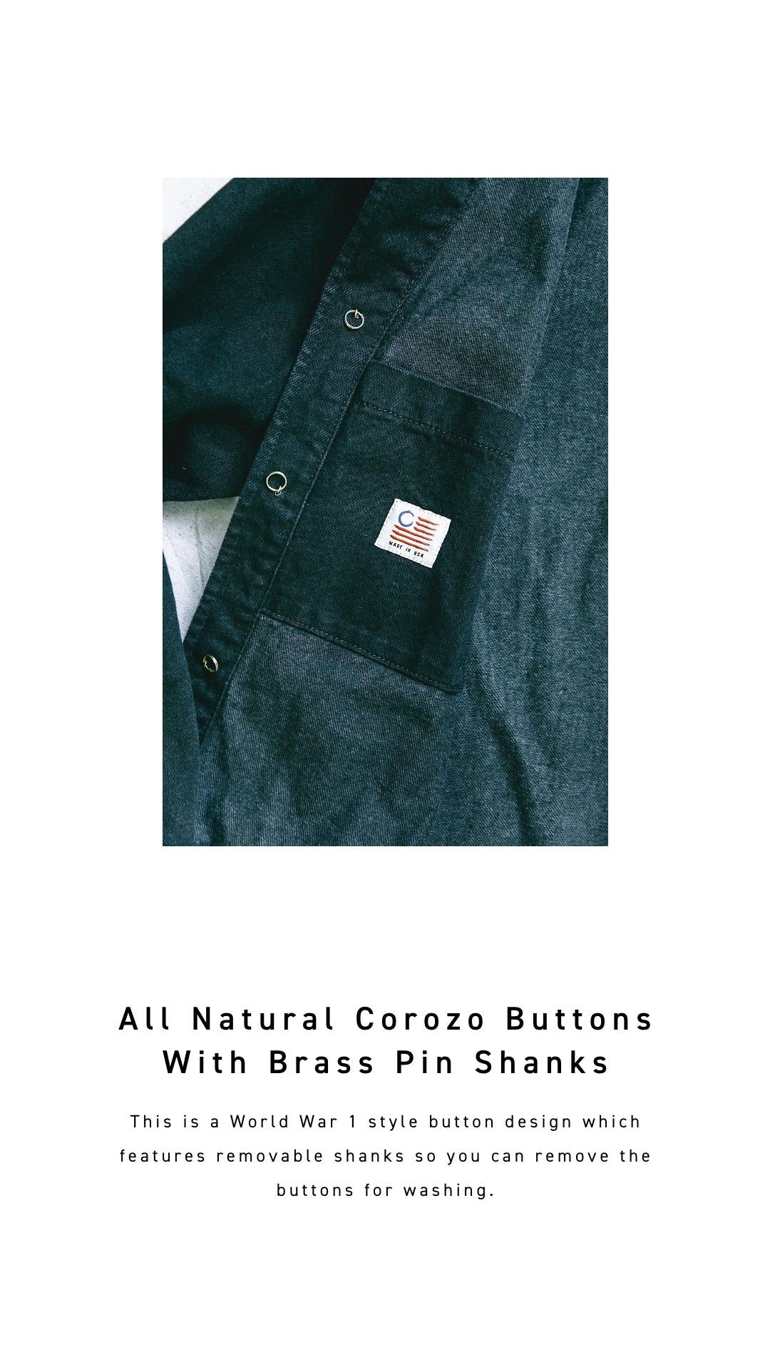 The Shepherd's Shirt in Black Mt. Vernon American Twill