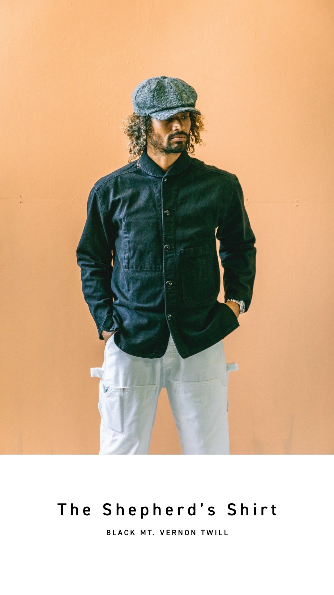 The Shepherd's Shirt in Black Mt. Vernon American Twill